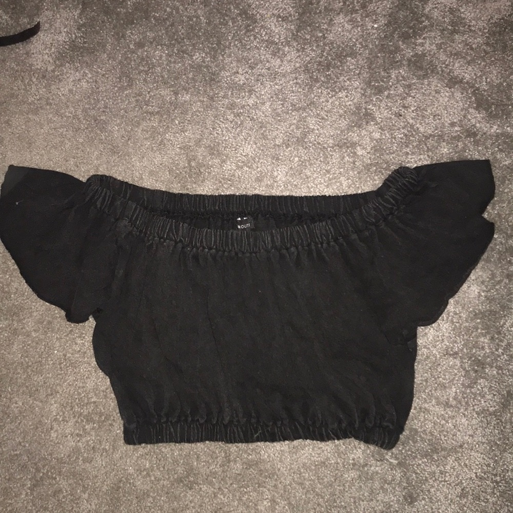 Black Vintage Crop Top